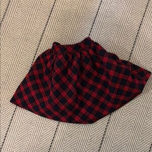 Plaid Red and Black Girl’s Skirt